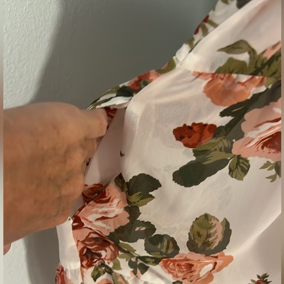 HP🎉Show Me Your MuMu,Chiffon Floral Dress, Completely Lined,Execlt Cond,Size XXL - Picture 8 of 11
